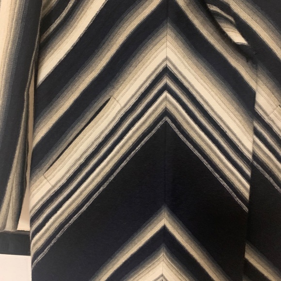 EUC Givenchy Paris Women Brown Stripe Virgin Wool Coat - Size Small - Picture 6 of 12